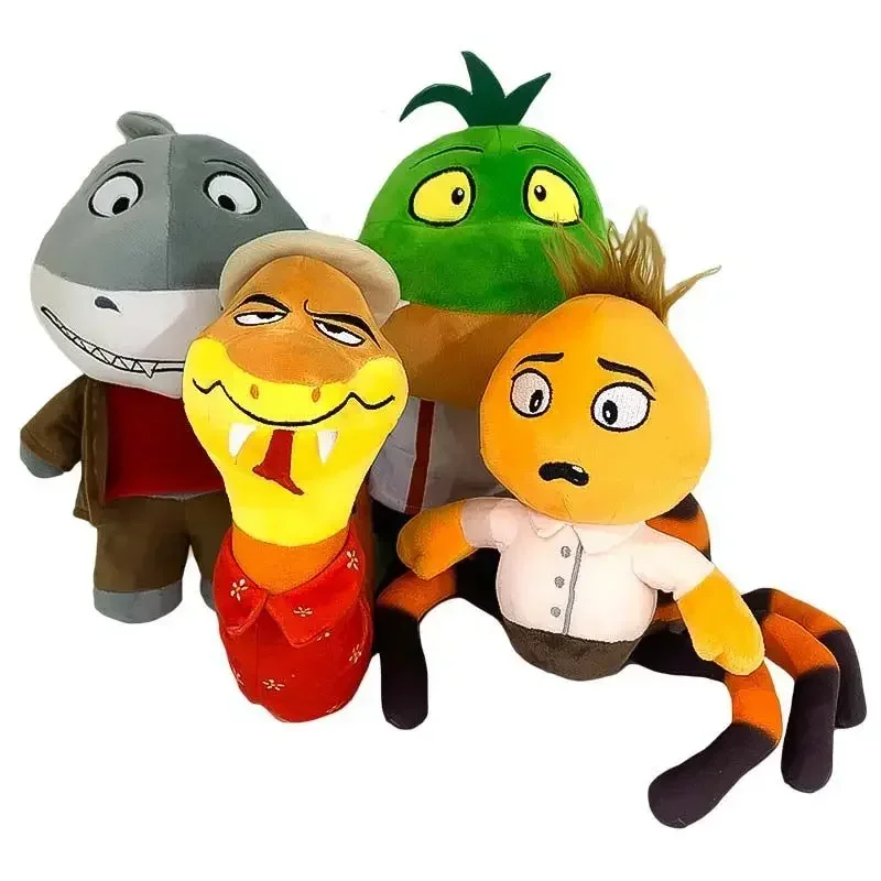 The Bad Guys Plush Toys Mr Snake Piranha Wolf Shark Ms Tarantula Soft Stuffed Plushies Dolls Figure Kids Peluche Pillow Gifts