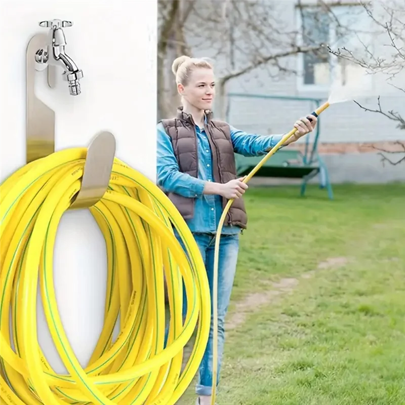 

【Косвещающая место】вешалка для водяного шланга, 2 шт., для держателя садового шланга, прочная подвесная стойка для хранения шланга, подставка для сада, двора, гаража