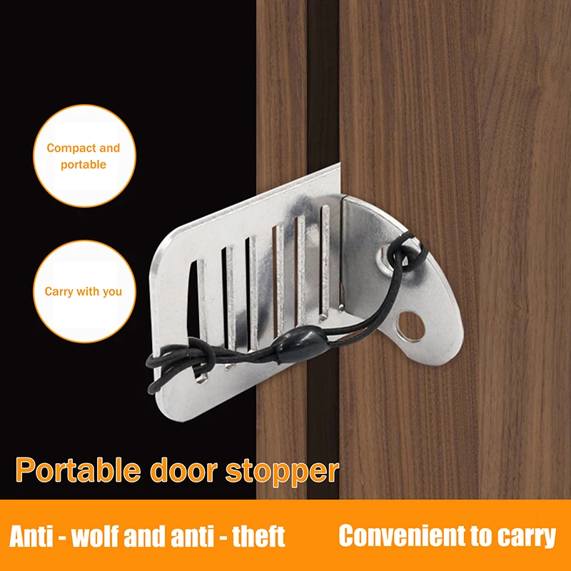 

Portable Door Travel Home Lock Security Extra Lock For Additional Privacy And Safety In Room Hotel Apartment Dorm Door Stopper