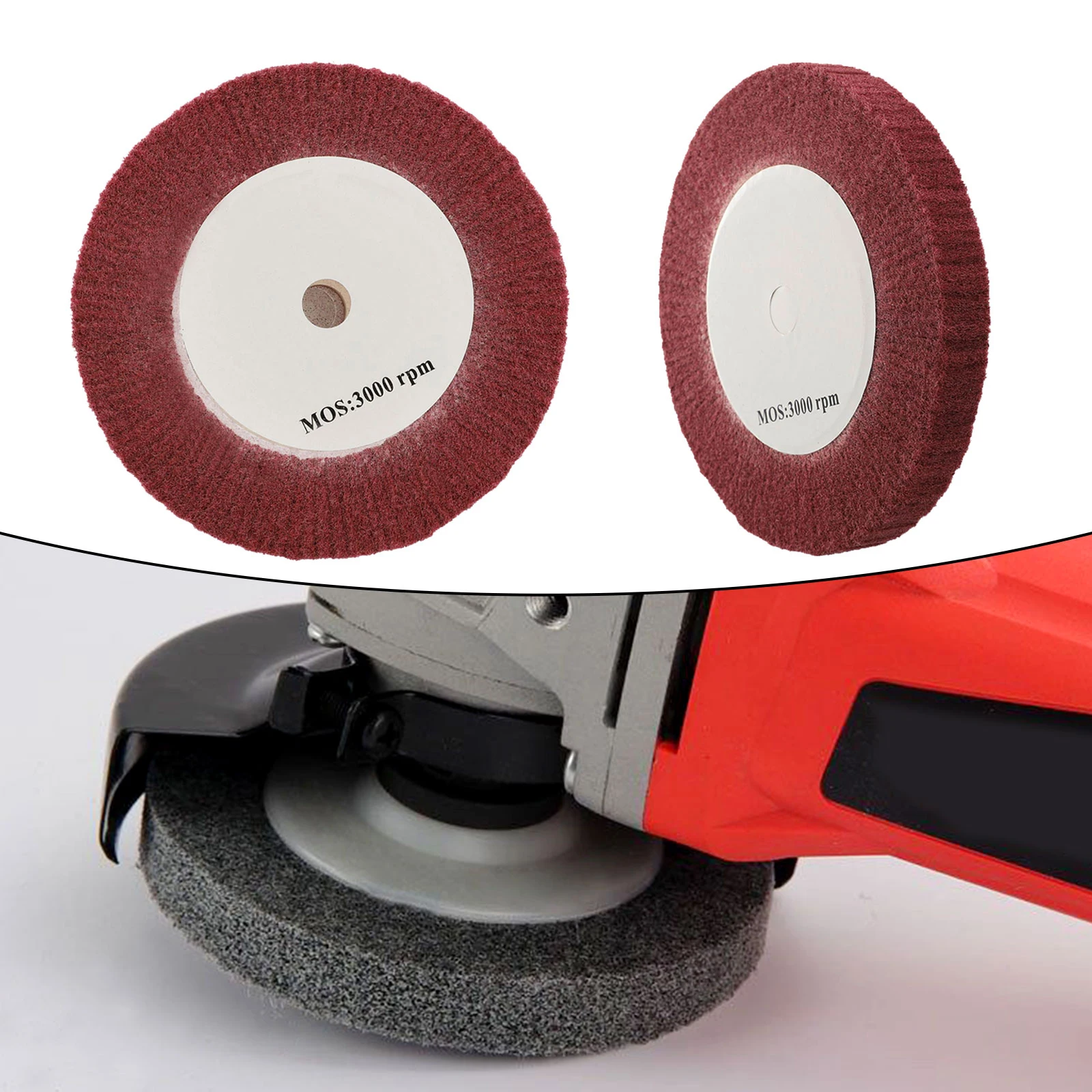 Polishing Wheel 12 Non Woven Abrasive Buffing Wheel for Metal Polishing Nylon Fleece with 320 Grit for Shadow Free Finish