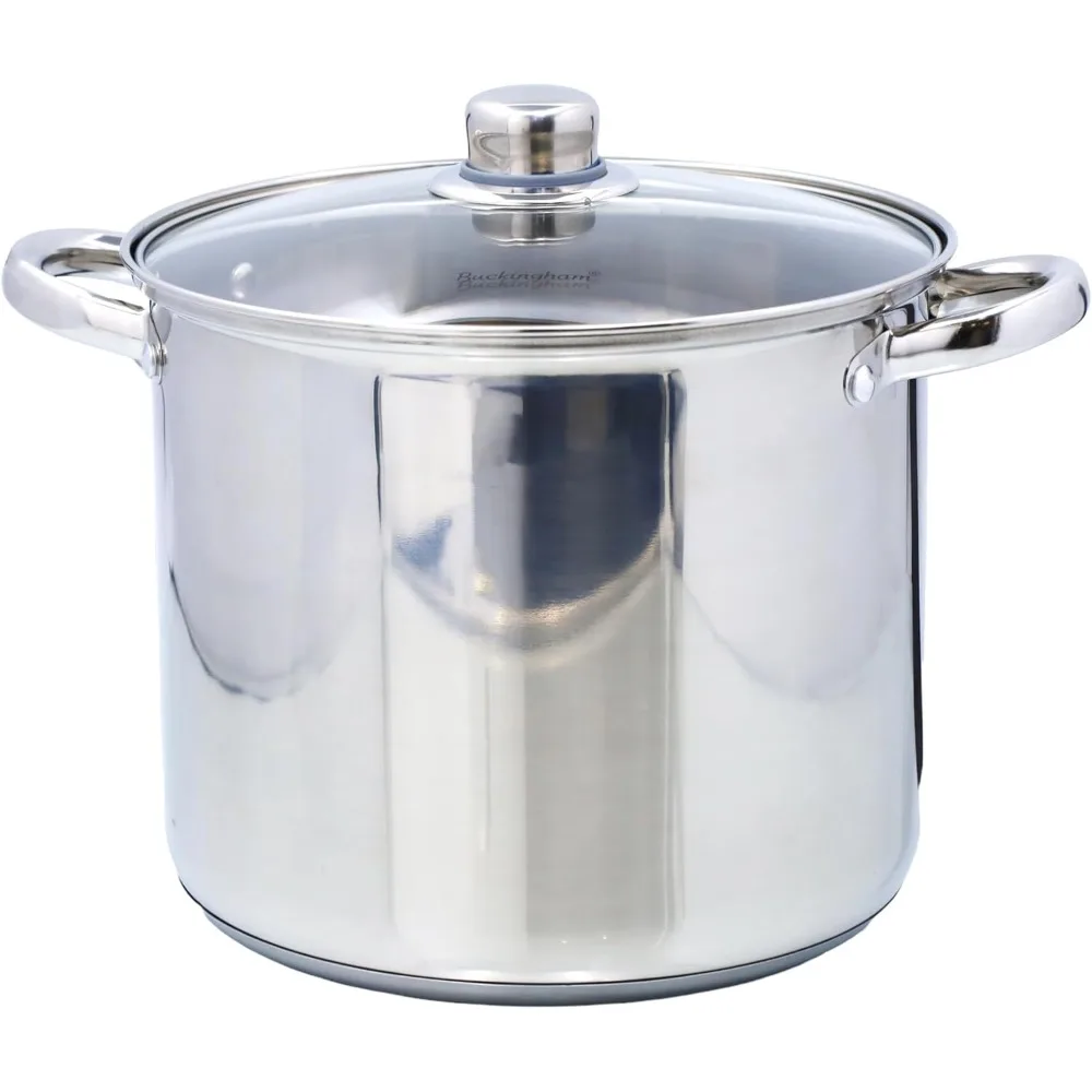 

Deep Induction Stock Pot with Glass Lid 26 cm, 11 L