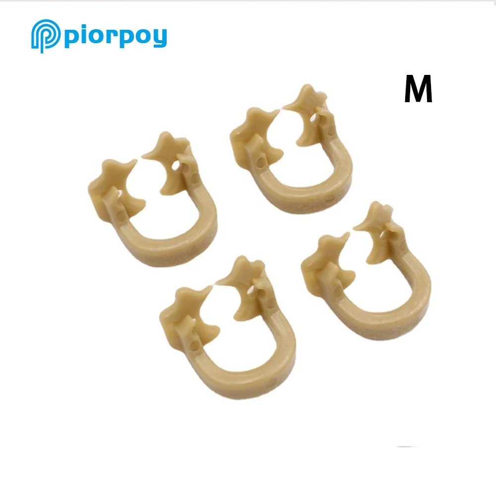 Piorpoy 4Pcs/1Box Dental Rubber Dam Klemmen Zachte Klem Algemene Kit Barrière Clip Hars Materiaal Autoclavable 134 ℃ Voor Dental Lab