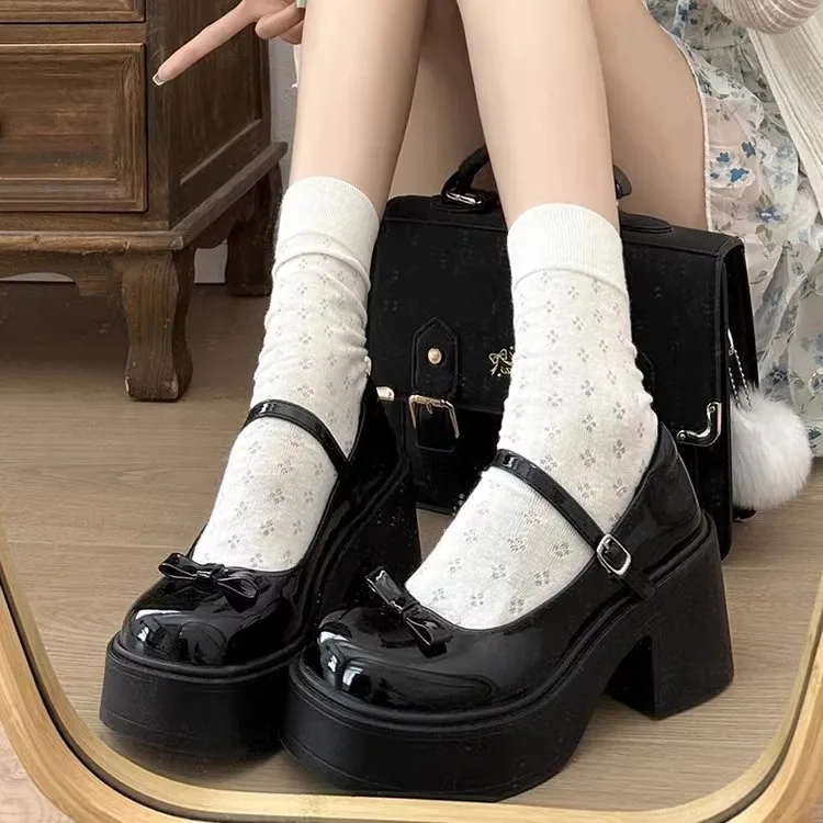 أحذية ماري جين متعددة الاستخدامات بتصميم عتيق للنساء، كعب سميك وقاعدة سميكة، سهلة الارتداء، بأسلوب روماني عصري، أحذية مسطحة أ... #1