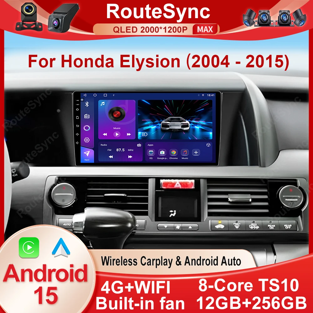 Android 15 For Honda Elysion 2004 - 2014 2015 Multimedia GPS Navigation Stereo Head DVD Auto Radio High-performance CPU No 2din