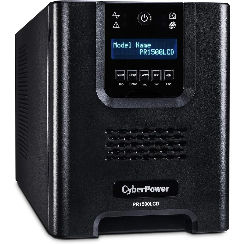 CyberPower PR1500LCD Smart App Sinewave UPS System, 1500VA/1500W, 8 Outlets, AVR, Mini-Tower