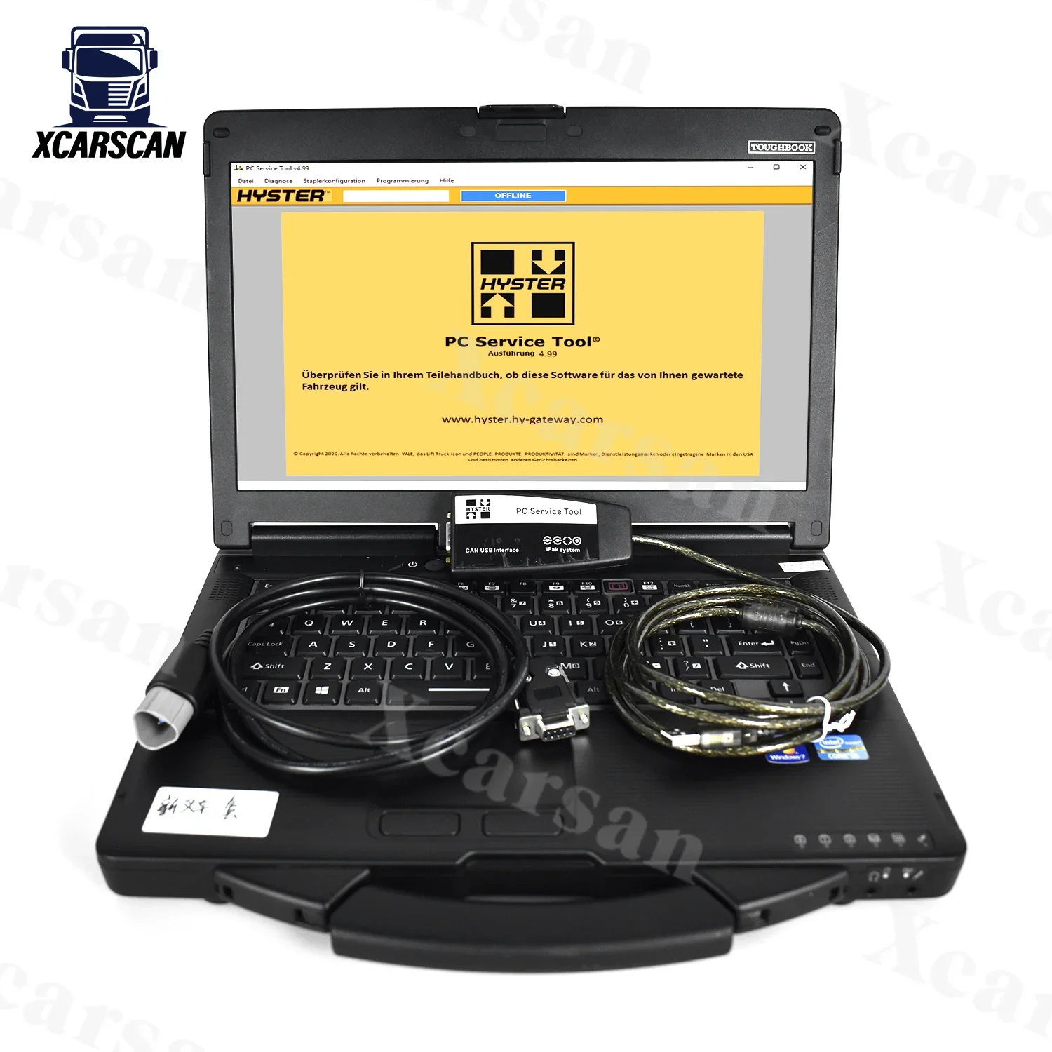 2024 For hyster yale forklift truck diagnostic scanner Yale PC Service Tool Ifak CAN USB Interface tool with F110 tablet