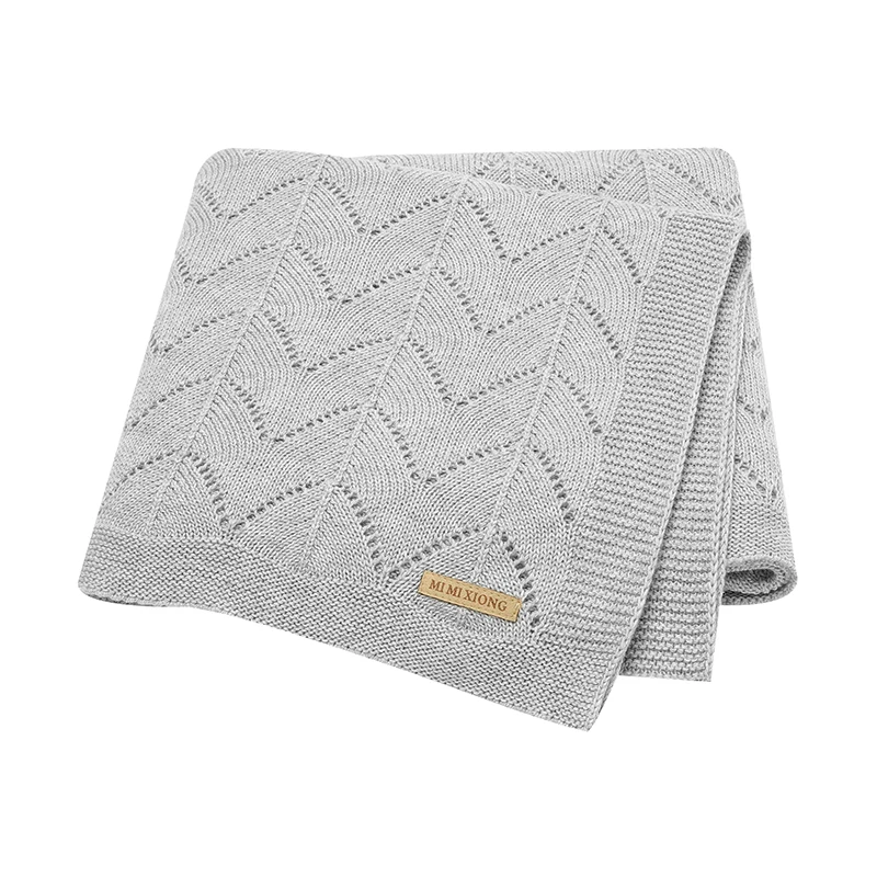 Babydecken, weich, für Neugeborene, Jungen und Mädchen, Kinderwagen, Kinderzimmer, Wickeldecken, leichte Baumwollstrick-Schlafmatten für Kleinkinder, 100 x 80 cm