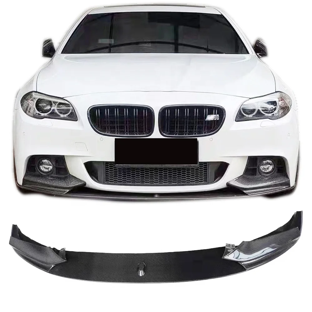 Labio delantero de coche para BMW 2011-2017 5 series F10 F18 kit de carrocería de fibra de carbono para BMW F10 MP labio delantero de carbono de alto Material