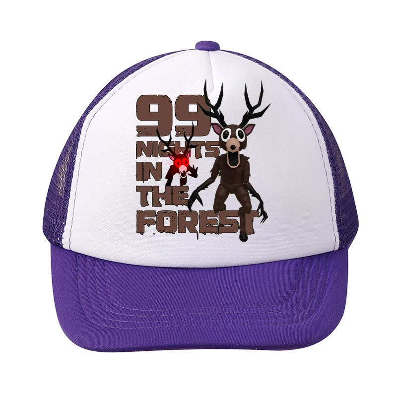 قبعة بيسبول 99 ليلاً في الغابة، قبعة رياضية ماصة للعرق وقابلة للتنفس، قبعة عصرية مطبوعة منقار البط هدية عيد ميلاد #3