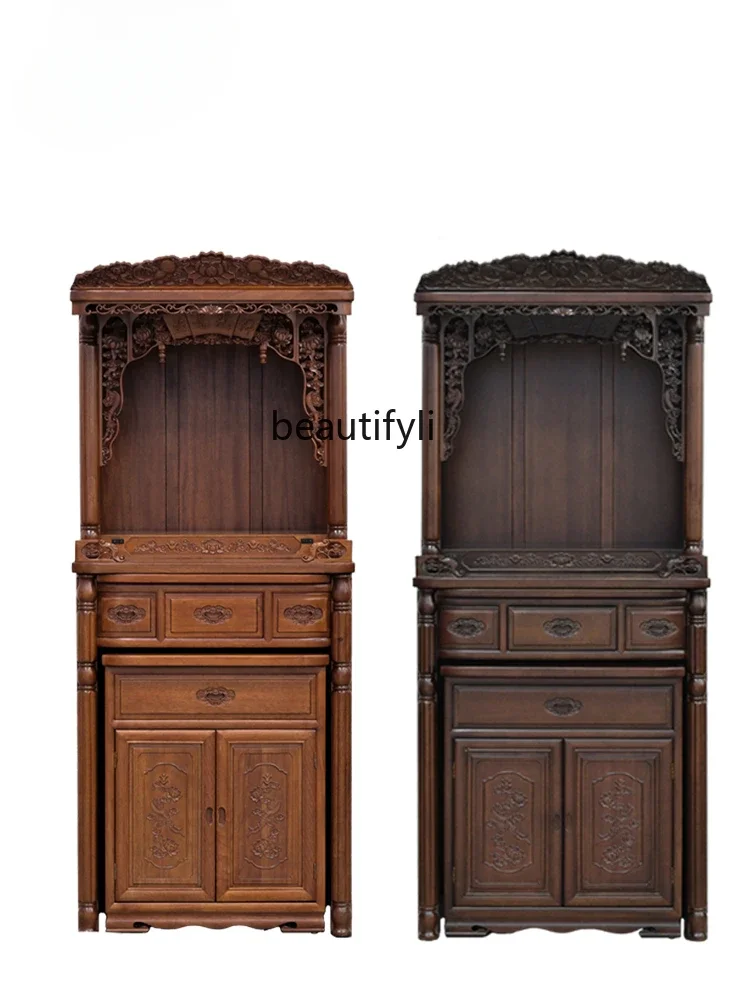 

Buddhist niche household solid wood Buddhist platform new Chinese vertical cabinet Guanyin cabinet modern simple table