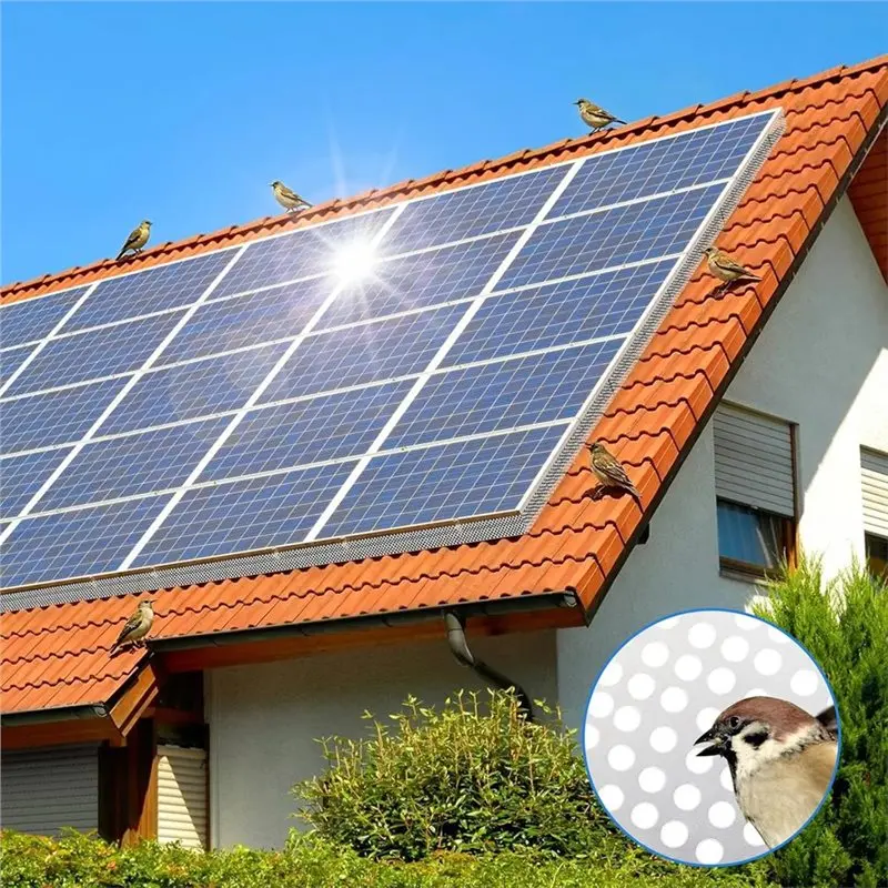 

VOFUN-Bird Protection Grille, Aluminium, Eaves Grille, Insect Protection Grille, 7 Running Metre Ventilation