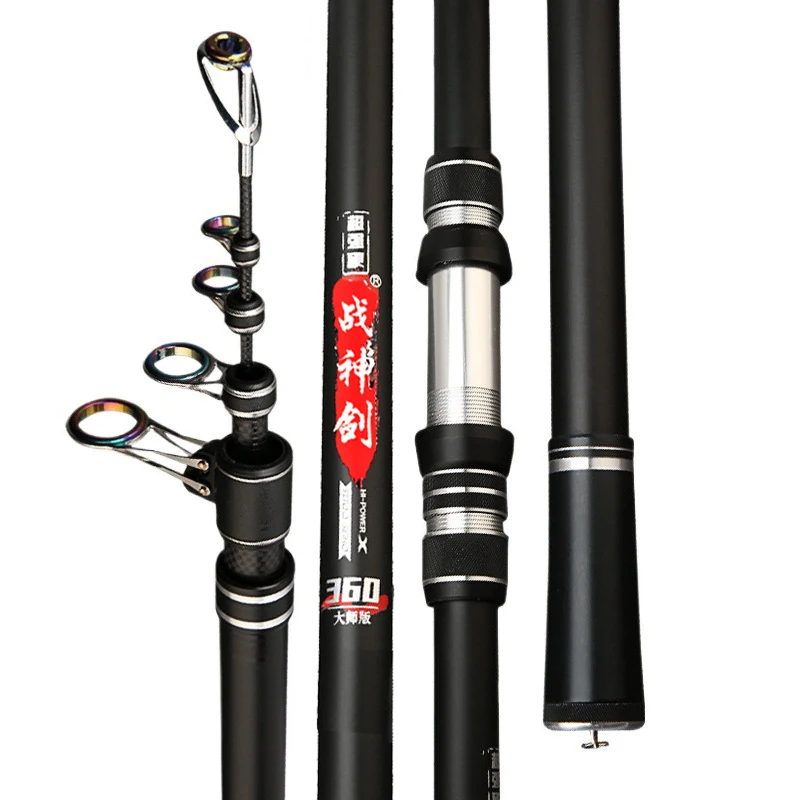 

Telescopic Fishing Rod 2.7/3.0/3.6/4.2/4.5/5.0m Distance Throwing Rod Spinning Power 5-300g Surfcasting Carbon Baitcasting rod