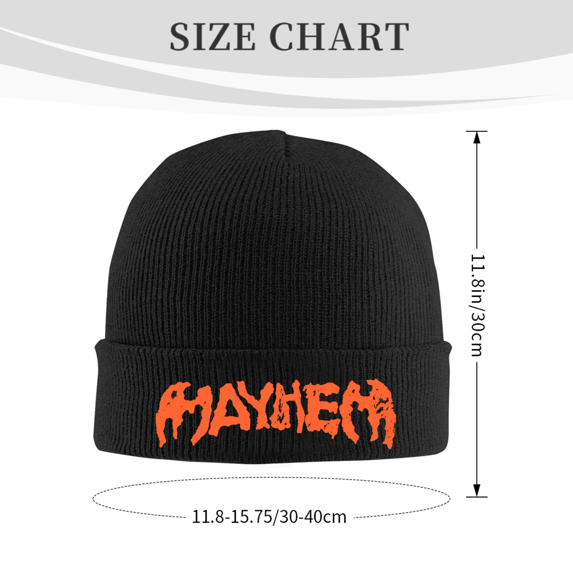 Mayhem Ladys Gagas  Beanie Hats  Skullies Beanies Adult Unisex Y2K Cool Elastic Caps Spring Kpop Printed Bonnet Hats