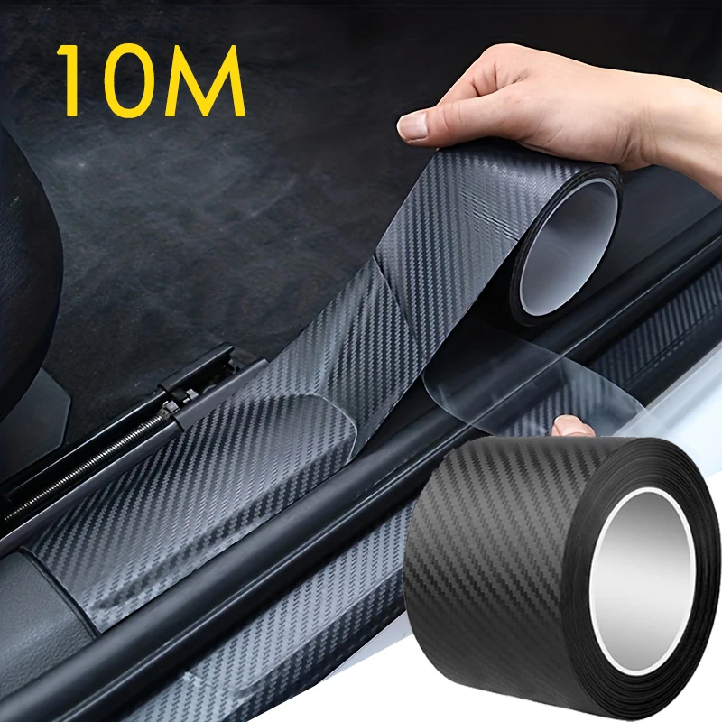 1-10m Nano Carbon Fiber Car 3D Tape Sticker Wrap Door Mirror Paste Protector Strip DIY Protection Film Waterproof Adhesive Vinyl