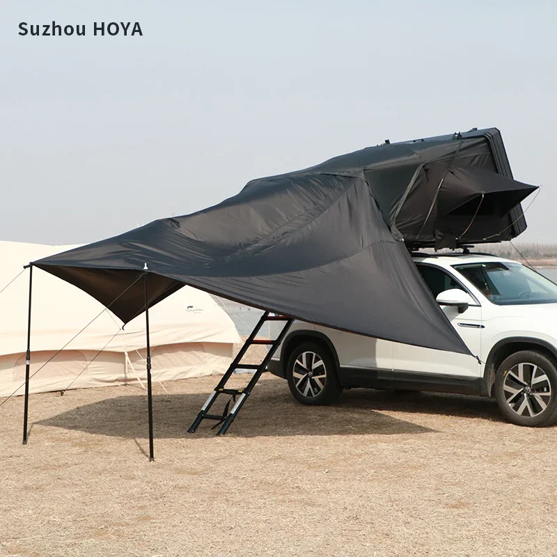 

HOYA Custom Car Roof Tent, Высококачественная Водонепроницаемая боковая открытая крыша, тент с твердым корпусом на крышу на 4 человек