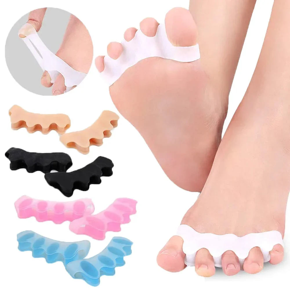 Gel Toe Spreaders Separator Silicone Bunion Correctors for Bent Claw Curved Toes Toe Straighteners for Women &Men Foot Care Tool