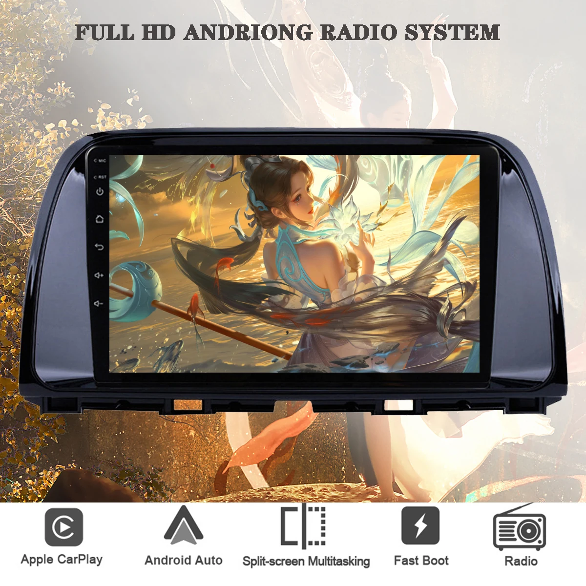 

Car Radio 9'' IPS Android 14 Multimedia DVD Video Player For Mazda 6 Atenza CX-5 GL GJ 2012 2013 2016 2017 Car GPS Navigation