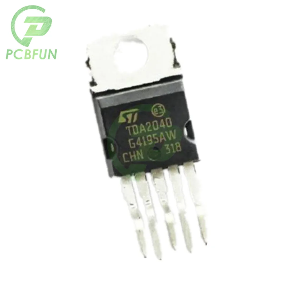 TDA2040 Amplifier daya Audio TO220-5, 5 buah Original baru TDA2040 Direct-plug