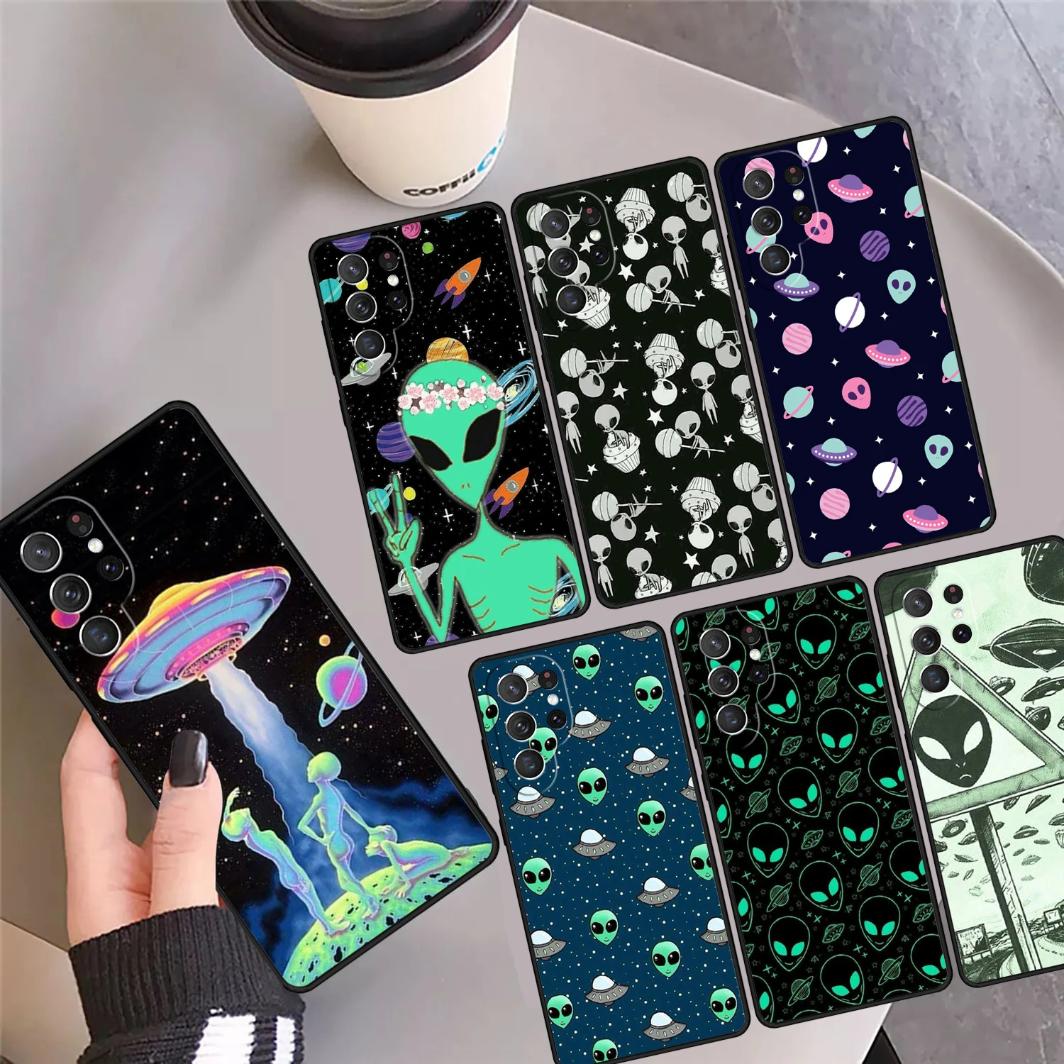 

Милый чехол для телефона «Небо-инопланетяны НЛО астронавты» для Samsung Galaxy S24 S25 Ultra S23 S22 Plus S21 FE S20 Note 10 20 Pro