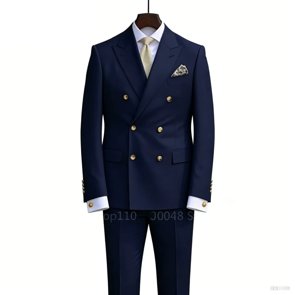 

Wedding Men Suits Smart Casual Groom Tuxedos Slim Fit Blazer Set Formal Business Suit For Men 2 Piece Costume Homme Blazer+Pants