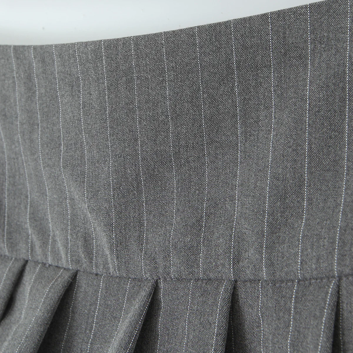 Y2K Grey Striped Print Side 3 Buttons Pleated Mini Skirt Sexy Low Waist Short Skater Skirts