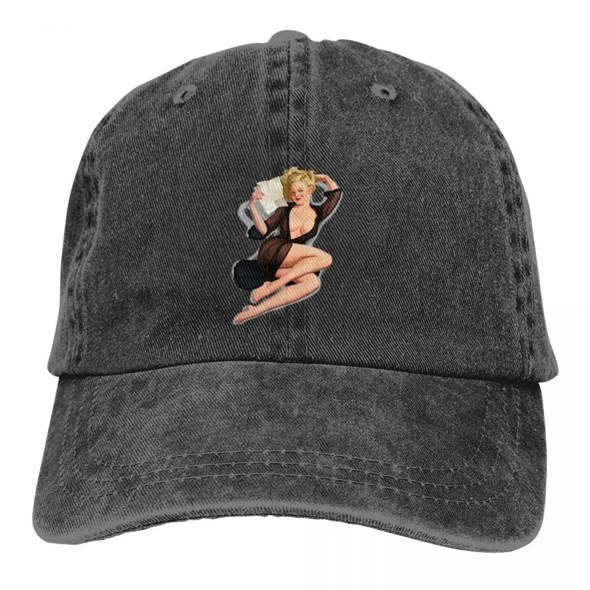 Pin Up Girl Multicolor Hat Peaked Women's Cap Am I Too Good To Be True Personalized Visor Protection Hats