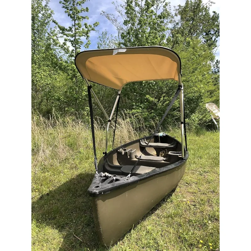 Beige 2' kali 5' Sun Shade/Canopy/Payung untuk Kano/Kayak oleh Cypress Rowe Outfitters, Blok UV, Hujan
