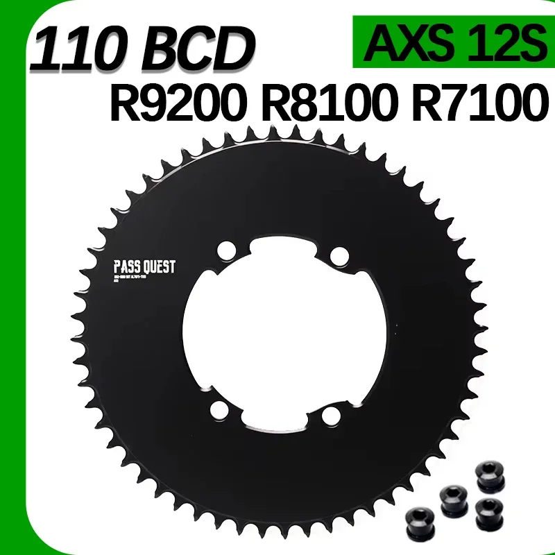 PASS QUEST 110BCD Chainring AXS 12 Speed for Shimano 105 Ultegra R7000 R8000 R9100 44T 46T 48T 50T 52T 54 56 58T 60T Chainwheel