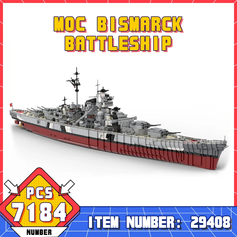 MOC-29408 Bismarck Battleship Large-Sized Military Warship Building Block Toy: Een Uitgebreide Beoordeling en Handleiding