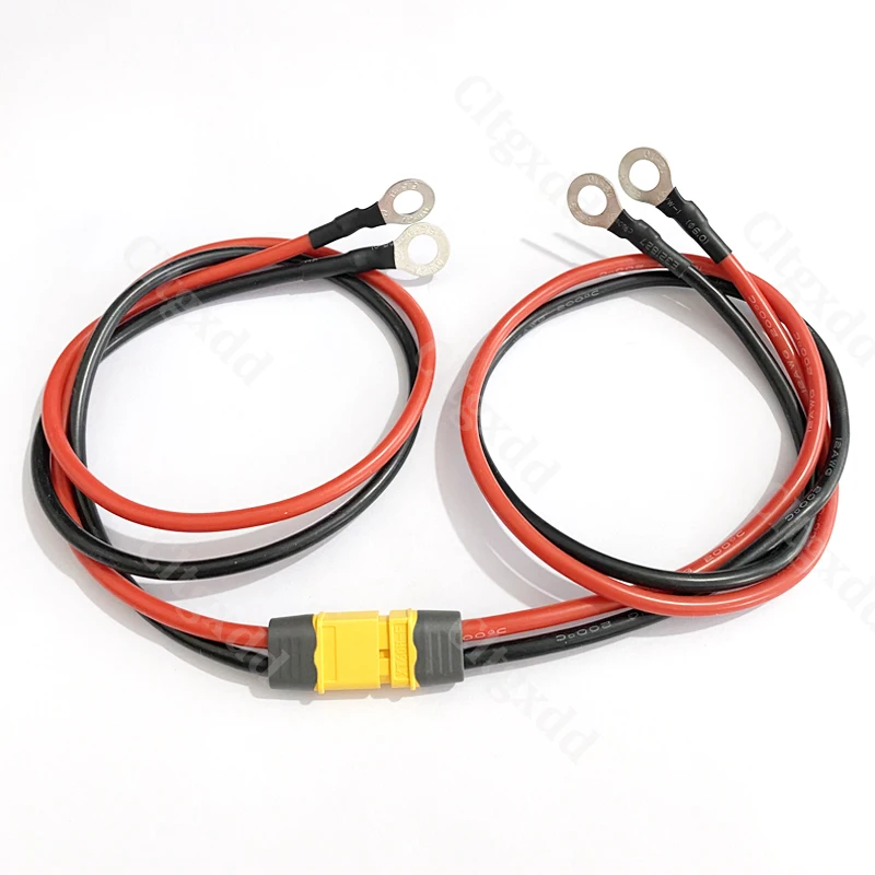 XT60 Stecker und Buchse - 8mm O-Ring-Anschluss 50cm AWG12 Weiches Silikonkabel für RC FPV UAV Lithium-Batterie ESC Ladetest – Detail 5