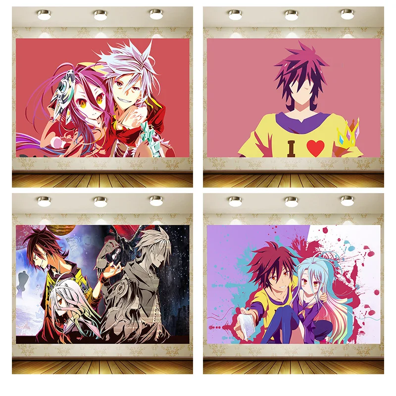 

NO GAME NO LIFE Cartoon Birthday Party EBanner Cartoon Decoration Background Photography backdrop