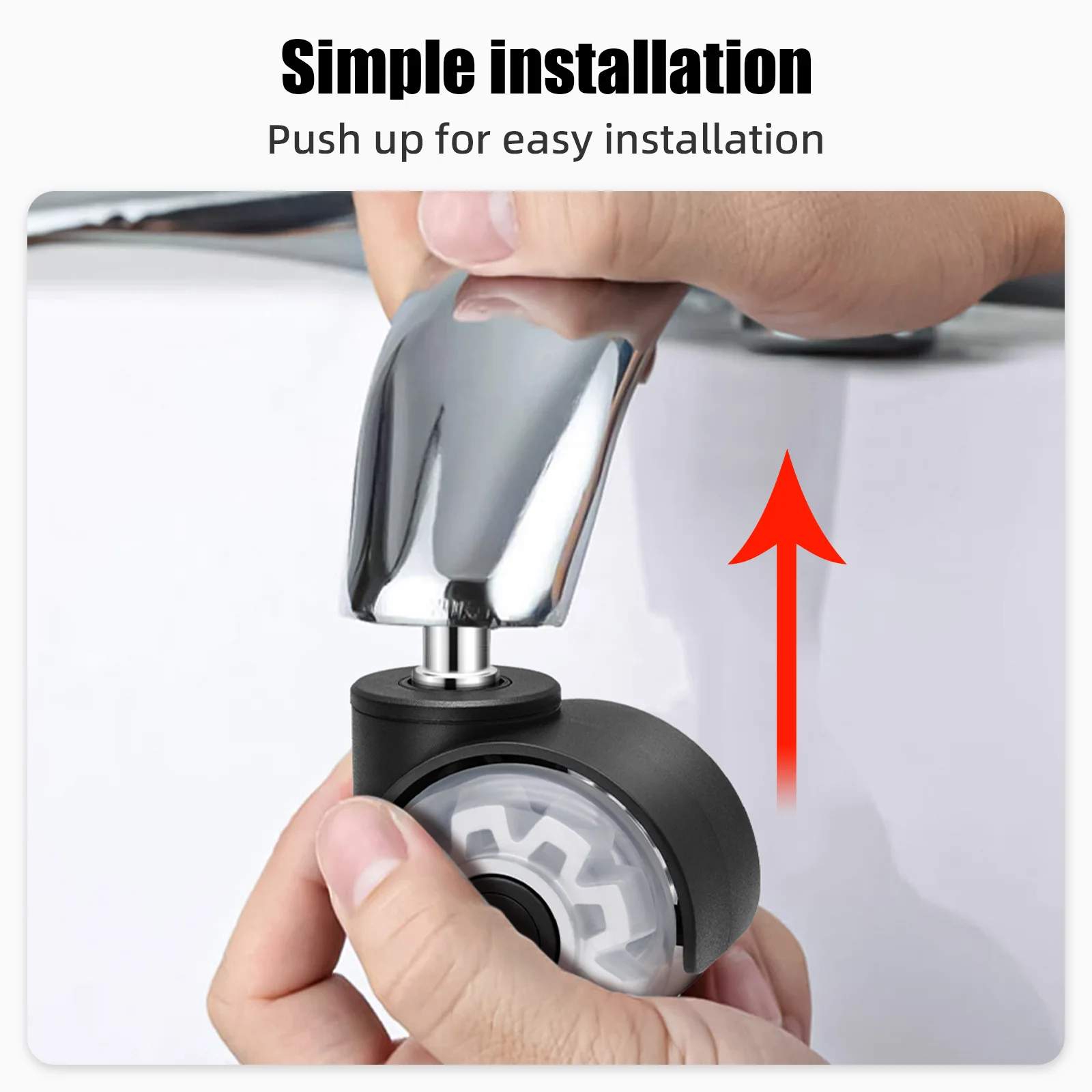 Ruedas silenciosas para silla de oficina, ruedas giratorias suaves y seguras, herrajes para muebles, ruedas para escritorio y oficina, 5 uds.