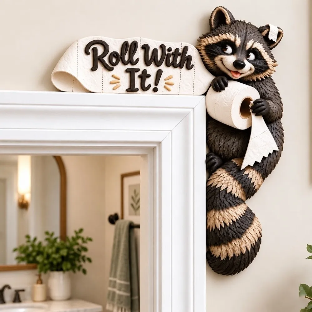 Wooden Door Topper Double-sided Printing Creative Door Corner Decor Vintage Weather Resistant Door Frame Decoration Living Room