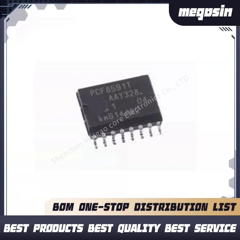 1pcs/lot  PCF8591 PCF8591T SOP-16 8-bit analog-to-digital/digital-to-analog converter chip