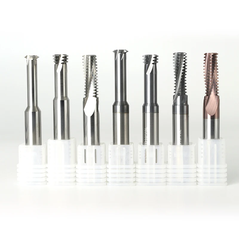CNC Machine Solid Carbide Single Tooth Three Full Tooth  M1 M1.6 M2 M3 M24 milling Cutter Alloy Tungsten Steel Aluminum coating