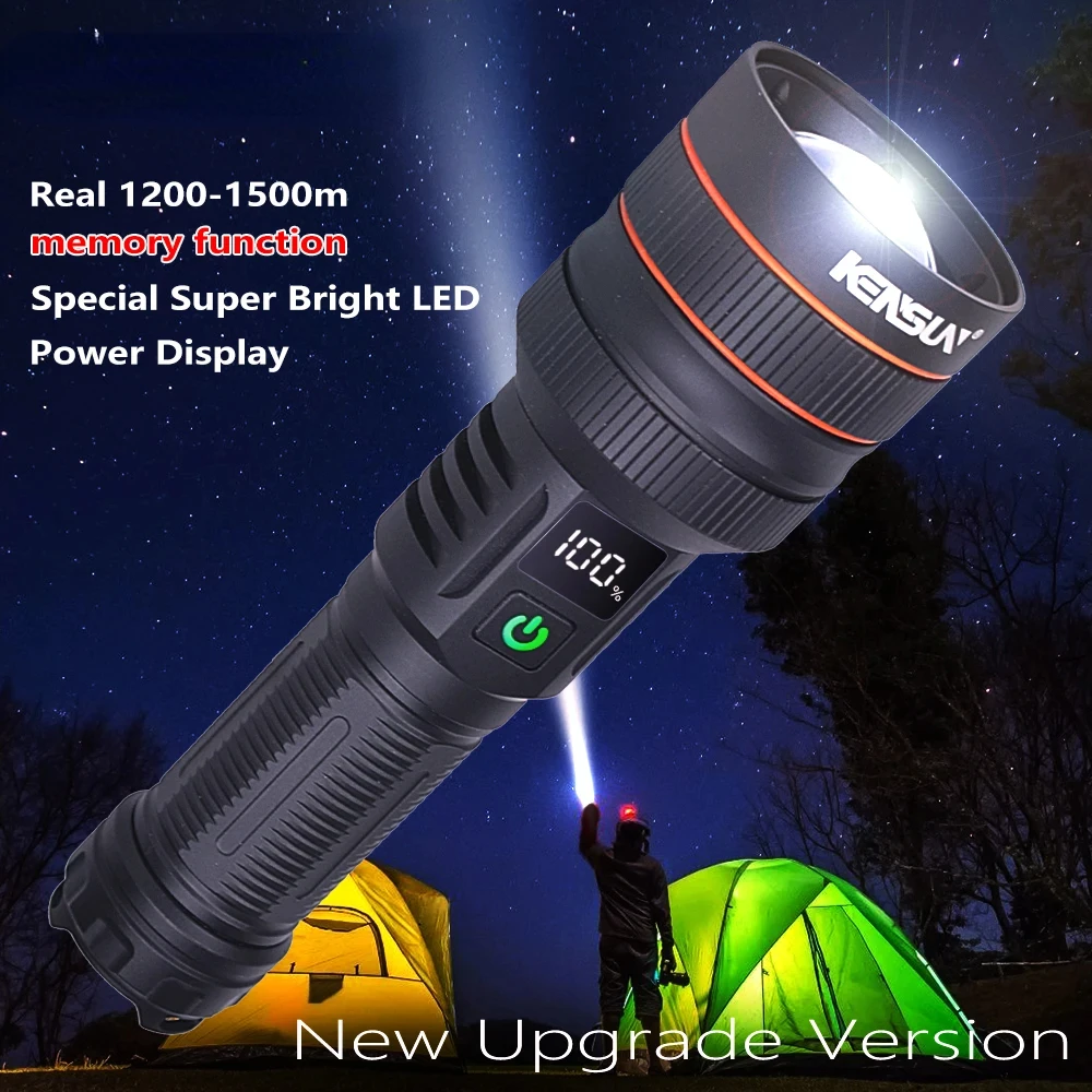 

Strong Light Lantern High Power LED Flashlight USB Rechargeable Powerful Tactical Torch Super Long Range Lamp Outdoor Fishing