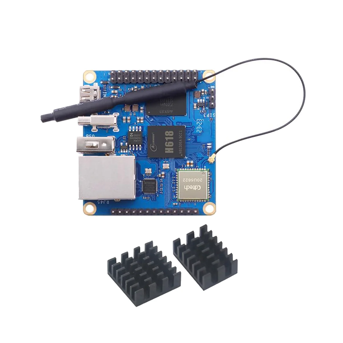 ABEP-For Orange Pi Zero 3 Development Board 1GB+Heat Sink H618 WiFi5+BT 5.0 Gigabit LAN for Android 12 Debian12 Ubuntu22.04