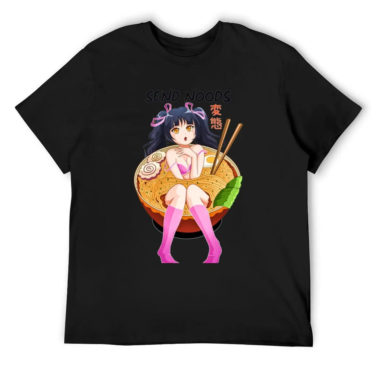 Anime Girl Japanese -Send Noods Ramen Noodle Bowl Shabu Shabu T-Shirt tops t shirts for men pack