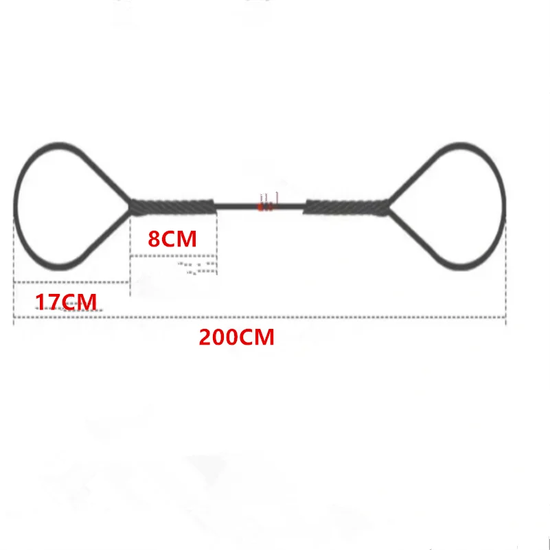 Crane Steel Wire Rope L200CM Diameter 6MM Lifting Load 0.5Ton