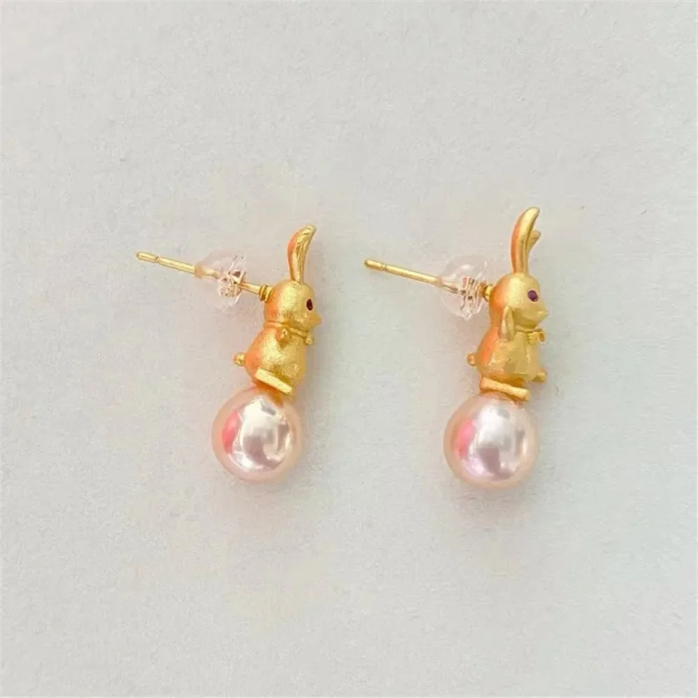 

925 Silver Pearl Beads Stud Earrings Setting Base Diy Jewelry Making Findings&Components No Pearl E117