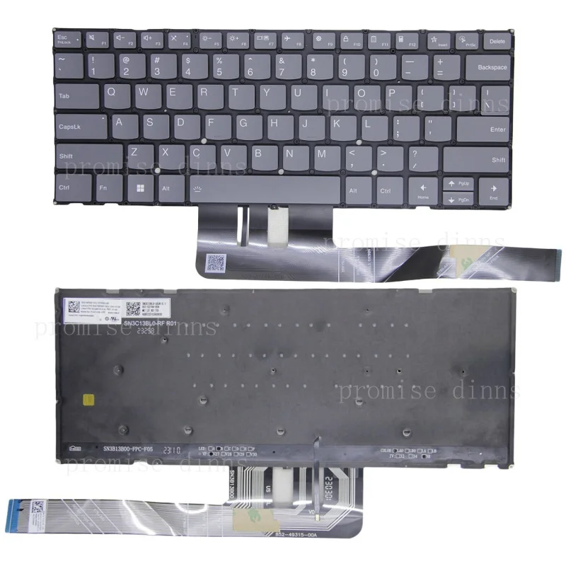 

M for Lenovo Yoga Slim 7 14APU8 14IMH9 14Q8X9 Pro 9 14IRP8 Keyboard US Backlit
