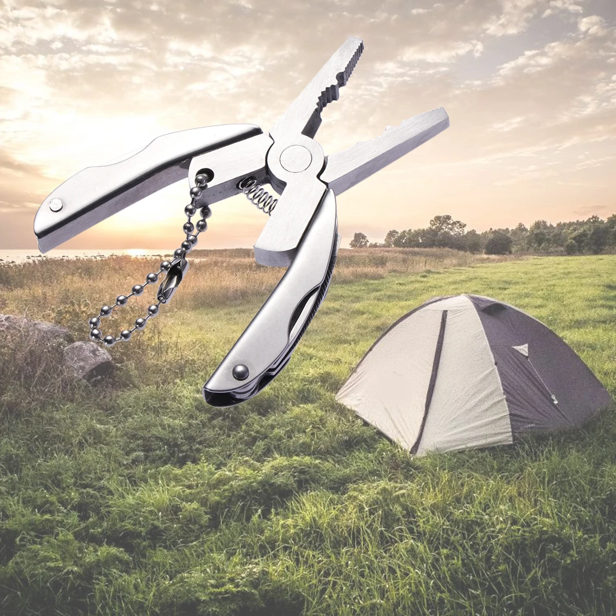 

Multi Function Tool Pliers Mini Adjustable Folding Pocket Tools Cutting Hammer Knife Wrench Saw Outdoor Camping Hiking Daily Use