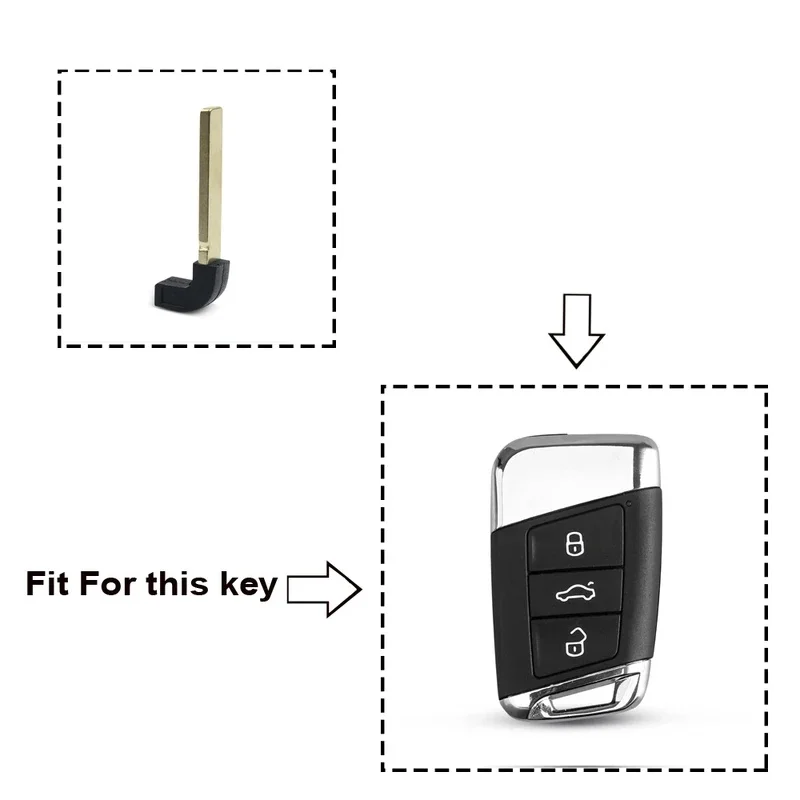 Key Blade HU162 For Volkswagen For VW Passat B5 B8 Magotan Skoda A7 Variant Auto Insert Smart Emergency Car Key Shell Case