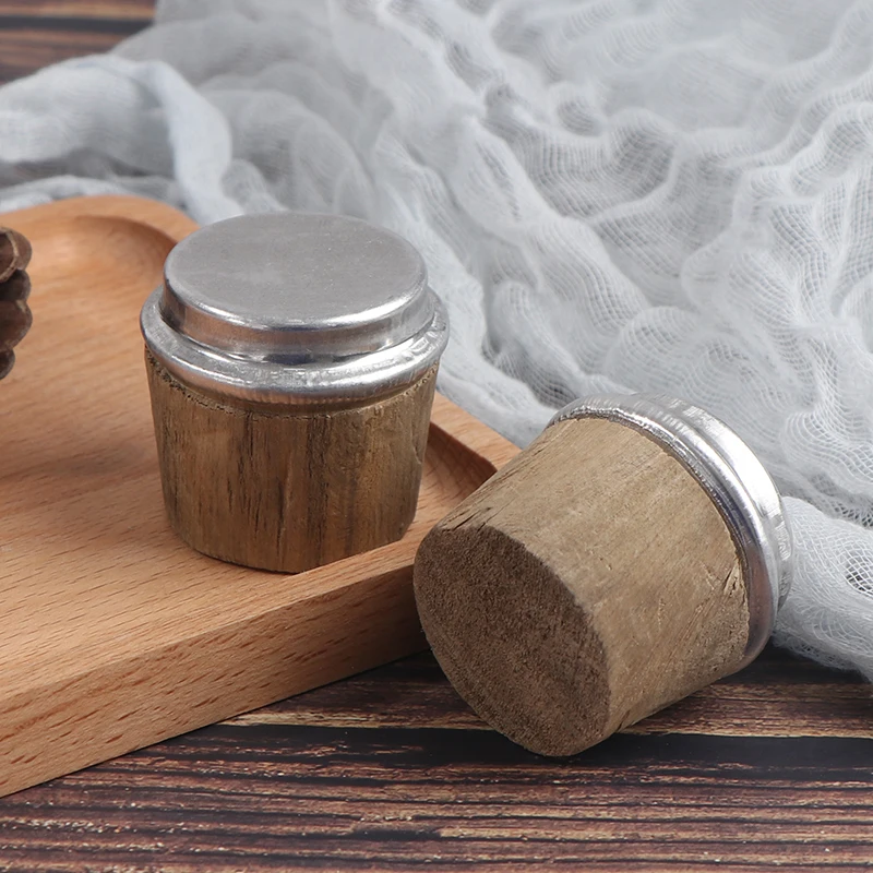 2PC 40mm Bottom Diameter Wood Thermos Bottle Cork Plug Lid Stopper Kettle Parts