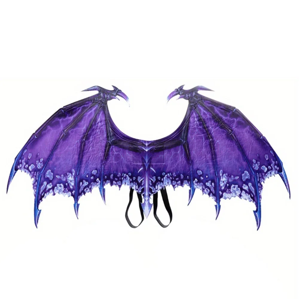 

Foldable Halloween Dragon Wing Non-woven Fabric Elastic Band Masquerade Dragon Wing Universal Unisex Cosplay Wing Costume