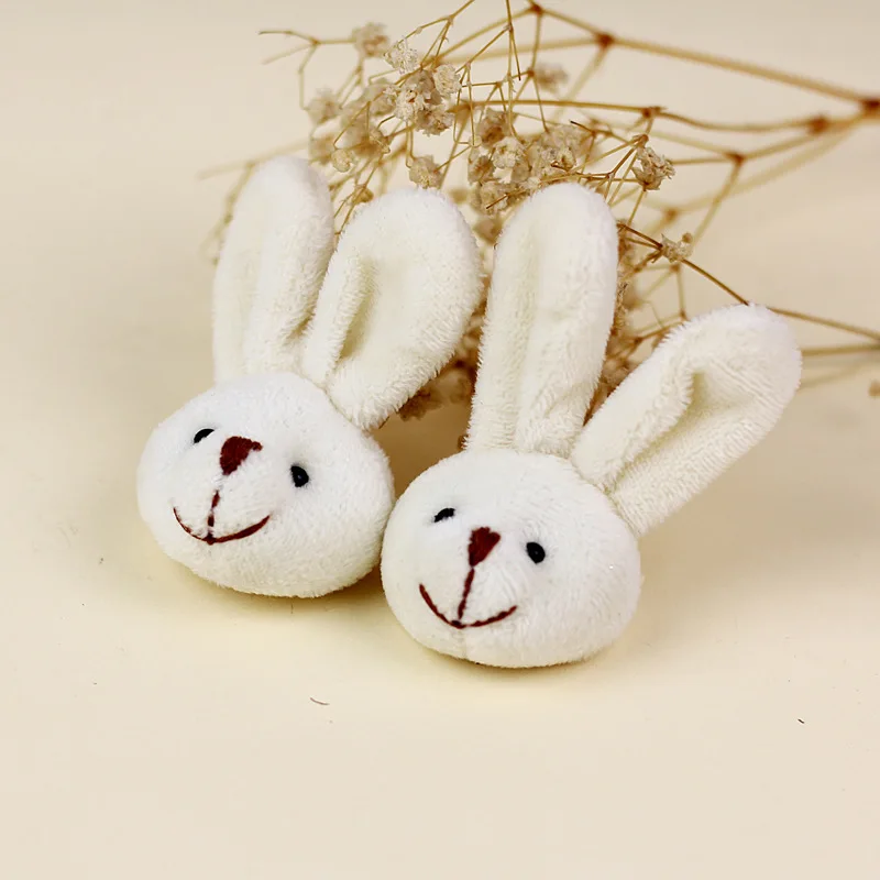 Easter Bunny Mini Plush Stuffed Animals Toy Soft Rabbit Head Ornament DIY Decorations Clothing Pendants Baby Photo Props