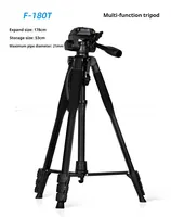 F180T Professional Tripod 180cm Phone HolderMultifunction Outdoor Portable Tripod for Live Streaming Photography Shooting Tripod