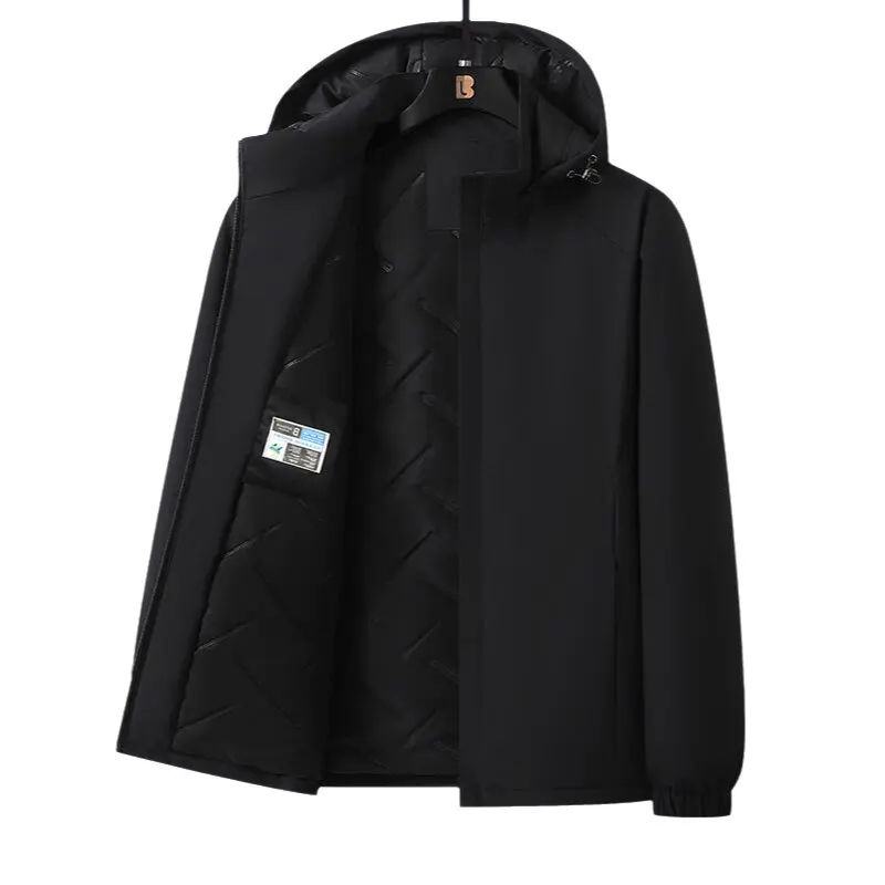 

2024 Autumn and Winter New Fashion Sports Waterproof Plus Cotton Thick Warm Coat Men's Casual Loose Large Size High-Grade Jacket