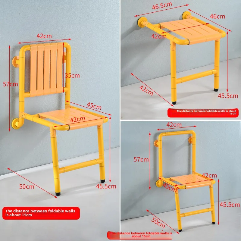 Folding Metal Shower Seat for Bathroom Safety - usage example