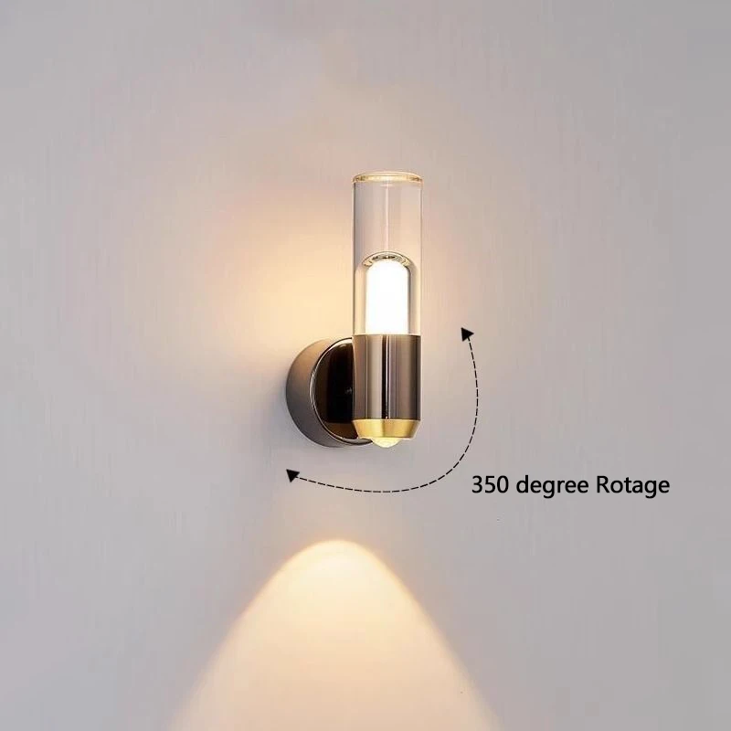 Imagem -04 - Nordic Luxury Quarto Bedside Wall Light up And Down Wall Sconce Varanda Hotel Corredor Corredor Sala Fundo Lâmpada de Parede